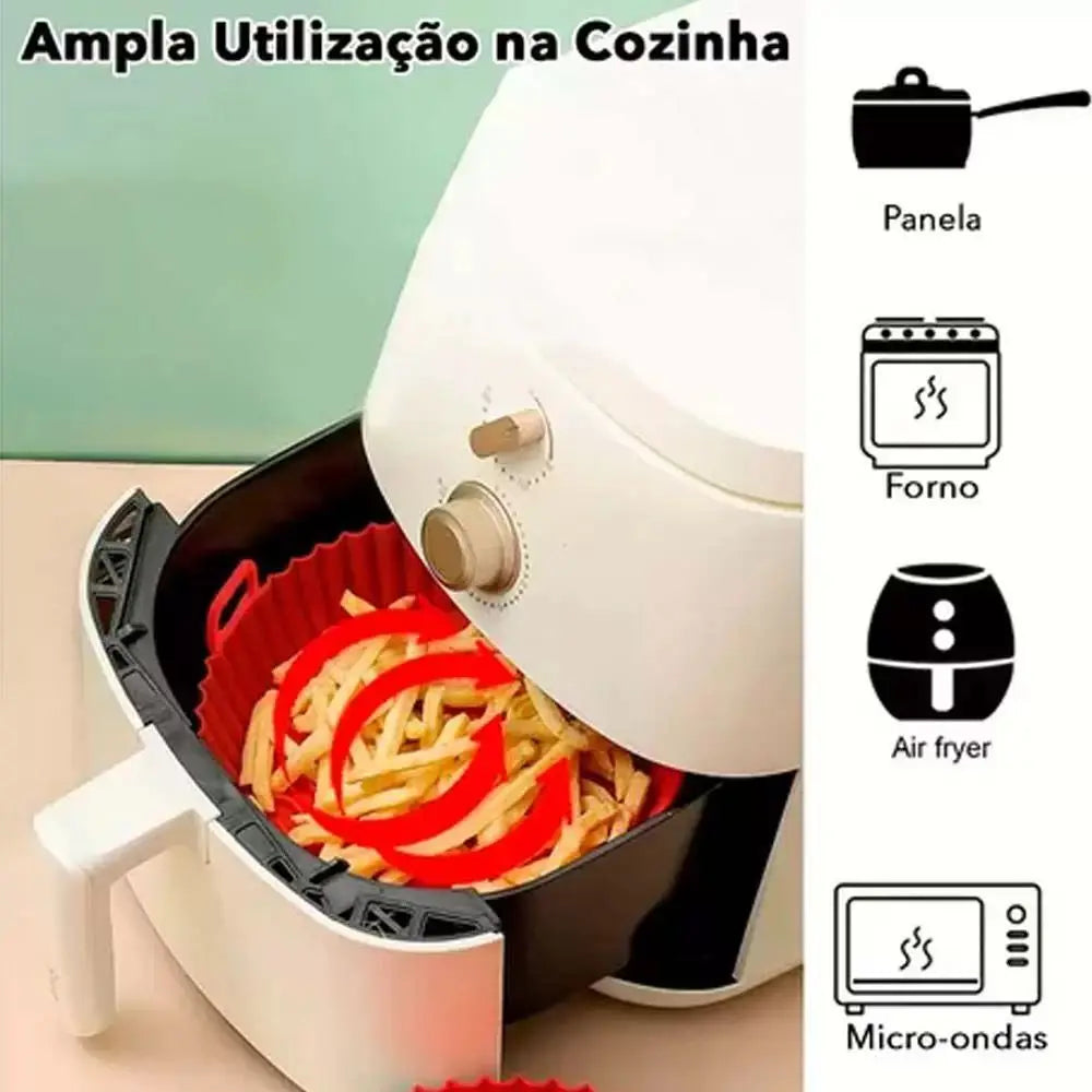 KIT 6 CAPAS PROTETORAS DE SILICONE P/ AIRFRYER + FRETE GRÁTIS