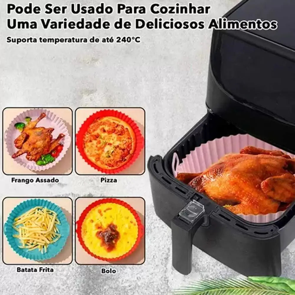 KIT 6 CAPAS PROTETORAS DE SILICONE P/ AIRFRYER + FRETE GRÁTIS