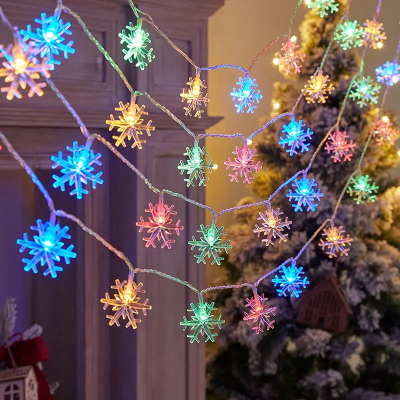 ENFEITE LUZ LED FLOCOS DE NEVES PARA DECORAÇÃO DE NATAL + FRETE GRÁTIS