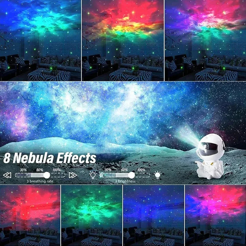 PROJETOR ASTRONAUTA GALAXY LED NIGHT DECORATIVO + FRETE GRÁTIS