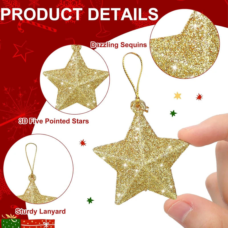 ENFEITE KIT ESTRELA DECORATIVA PARA ÁRVORE DE NATAL + FRETE GRÁTIS