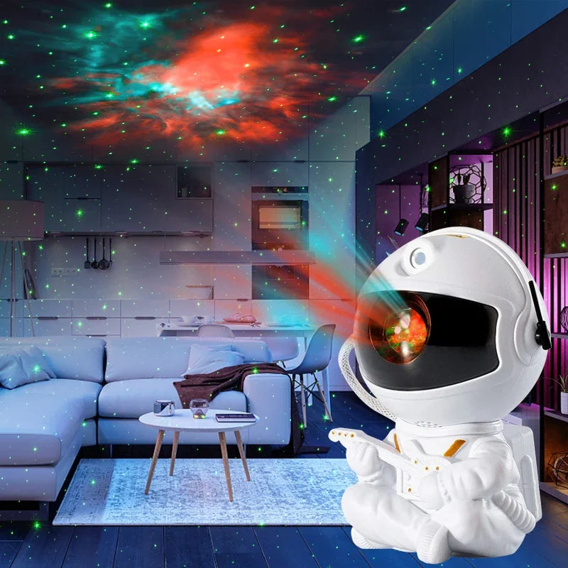 PROJETOR ASTRONAUTA GALAXY LED NIGHT DECORATIVO + FRETE GRÁTIS