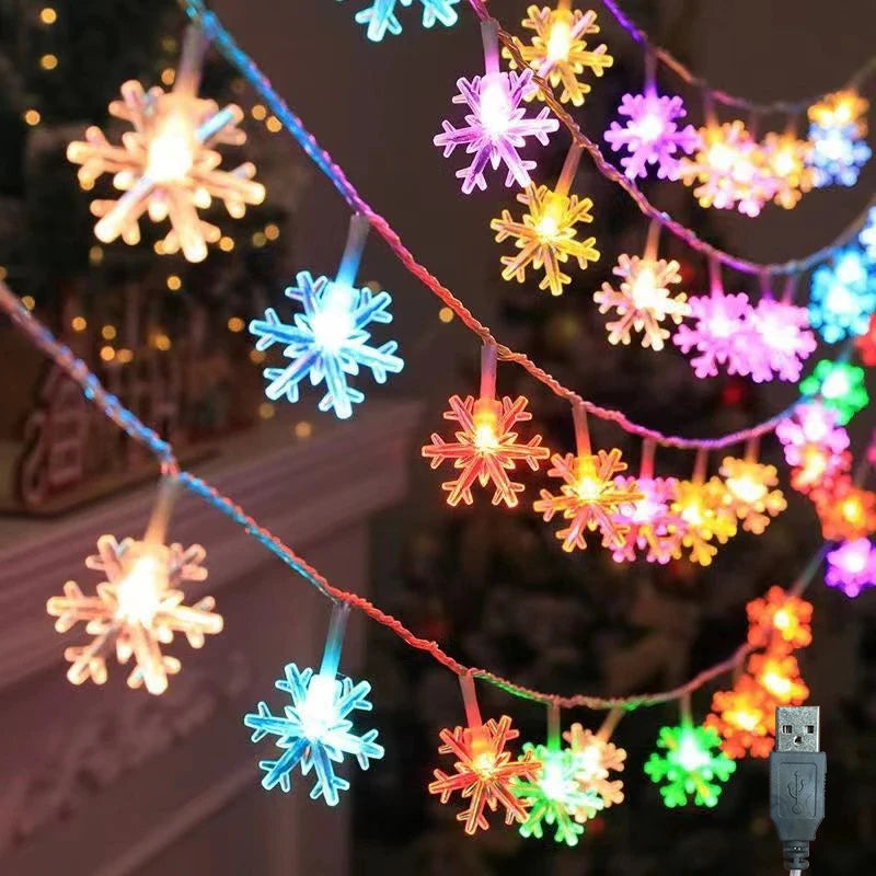 ENFEITE LUZ LED FLOCOS DE NEVES PARA DECORAÇÃO DE NATAL + FRETE GRÁTIS